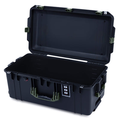 Pelican 1606 Air Case, Black with OD Green Handles & Latches None (Case Only) ColorCase 016060-0000-110-131