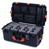 Pelican 1606 Air Case, Black with Orange Handles & Latches ColorCase