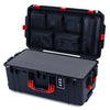 Pelican 1606 Air Case, Black with Red Handles & Latches ColorCase