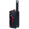 Pelican 1606 Air Case, Black with Red Handles & Latches ColorCase