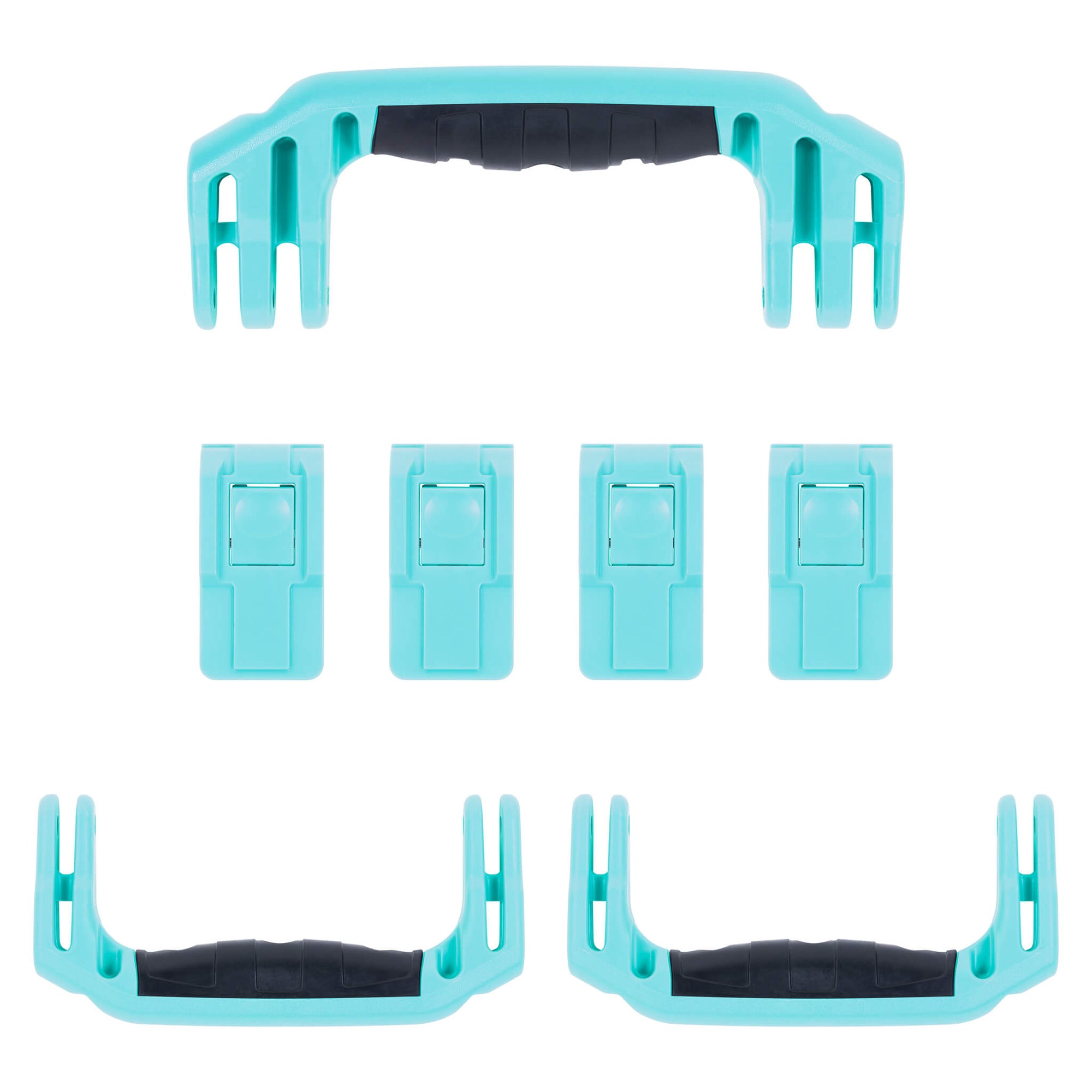 Pelican 1607 Air Replacement Handles & Latches, Teal (Set of 3 Handles, 4 Latches) ColorCase 