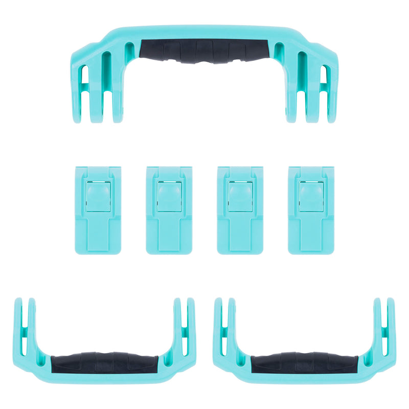 Pelican 1607 Air Replacement Handles & Latches, Teal (Set of 3 Handles, 4 Latches)