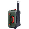 Pelican 1610 Case, OD Green with Red Handles and Latches ColorCase