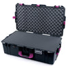 Pelican 1615 Air Case, Black with Magenta Handles & Latches Pick & Pluck Foam with Convoluted Lid Foam ColorCase 016150-0001-110-401