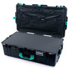 Pelican 1615 Air Case, Black with Teal Handles & Latches Pick & Pluck Foam with Combo-Pouch Lid Organizer ColorCase 016150-0301-110-591