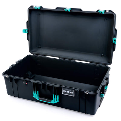 Pelican 1615 Air Case, Black with Teal Handles, Latches & Trolley None (Case Only) ColorCase 016150-0000-110-591-590