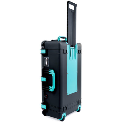 Pelican 1615 Air Case, Black with Teal Handles, Latches & Trolley ColorCase