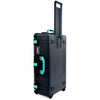 Pelican 1615 Air Case, Black with Teal Handles & Latches ColorCase