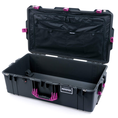 Pelican 1615 Air Case, Charcoal with Magenta Handles & Latches Combo-Pouch Lid Organizer Only ColorCase 016150-0300-520-401