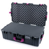 Pelican 1615 Air Case, Charcoal with Magenta Handles & Latches Pick & Pluck Foam with Convoluted Lid Foam ColorCase 016150-0001-520-401