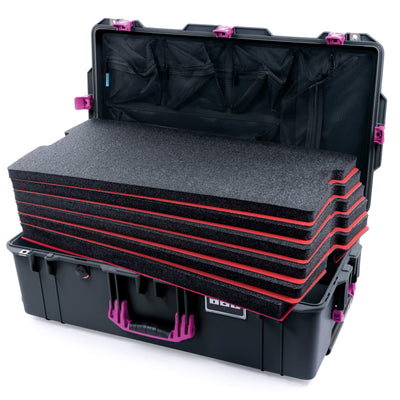 Pelican 1615 Air Case, Charcoal with Magenta Handles & Latches