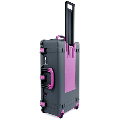 Pelican 1615 Air Case, Charcoal with Magenta Handles, Latches & Trolley