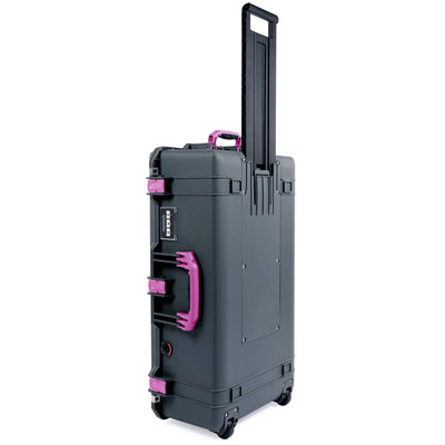 Pelican 1615 Air Case, Charcoal with Magenta Handles & Latches ColorCase