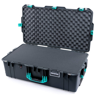 Pelican 1615 Air Case, Charcoal with Teal Handles & Latches