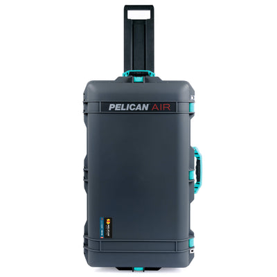 Pelican 1615 Air Case, Charcoal with Teal Handles, Latches & Trolley ColorCase