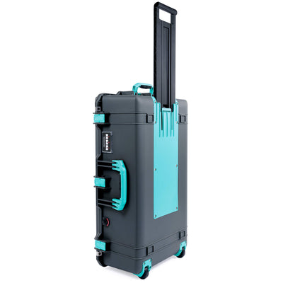 Pelican 1615 Air Case, Charcoal with Teal Handles, Latches & Trolley