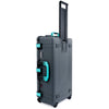 Pelican 1615 Air Case, Charcoal with Teal Handles & Latches ColorCase