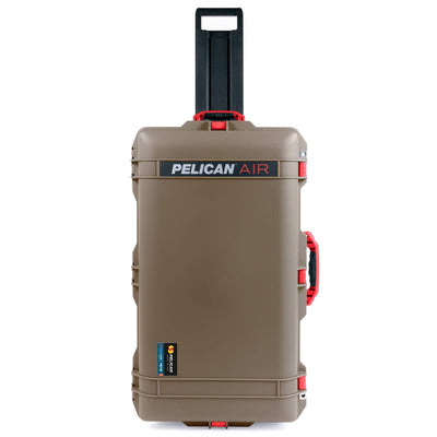 Pelican 1615 Air Case, Dark Desert Dirt with Red Handles & Latches ColorCase