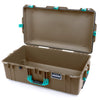 Pelican 1615 Air Case, Dark Desert Dirt with Teal Handles & Latches