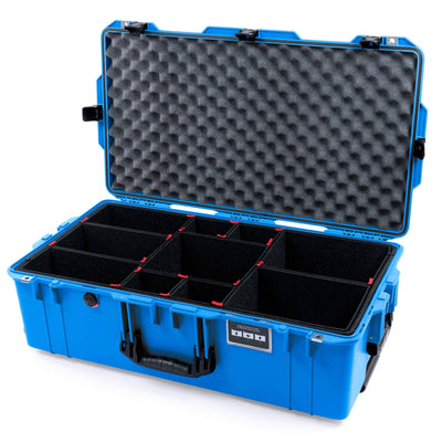 Pelican 1615 Air Case, Electric Blue with Black Handles & Latches TrekPak Divider System with Convoluted Lid Foam ColorCase 016150-0020-120-111