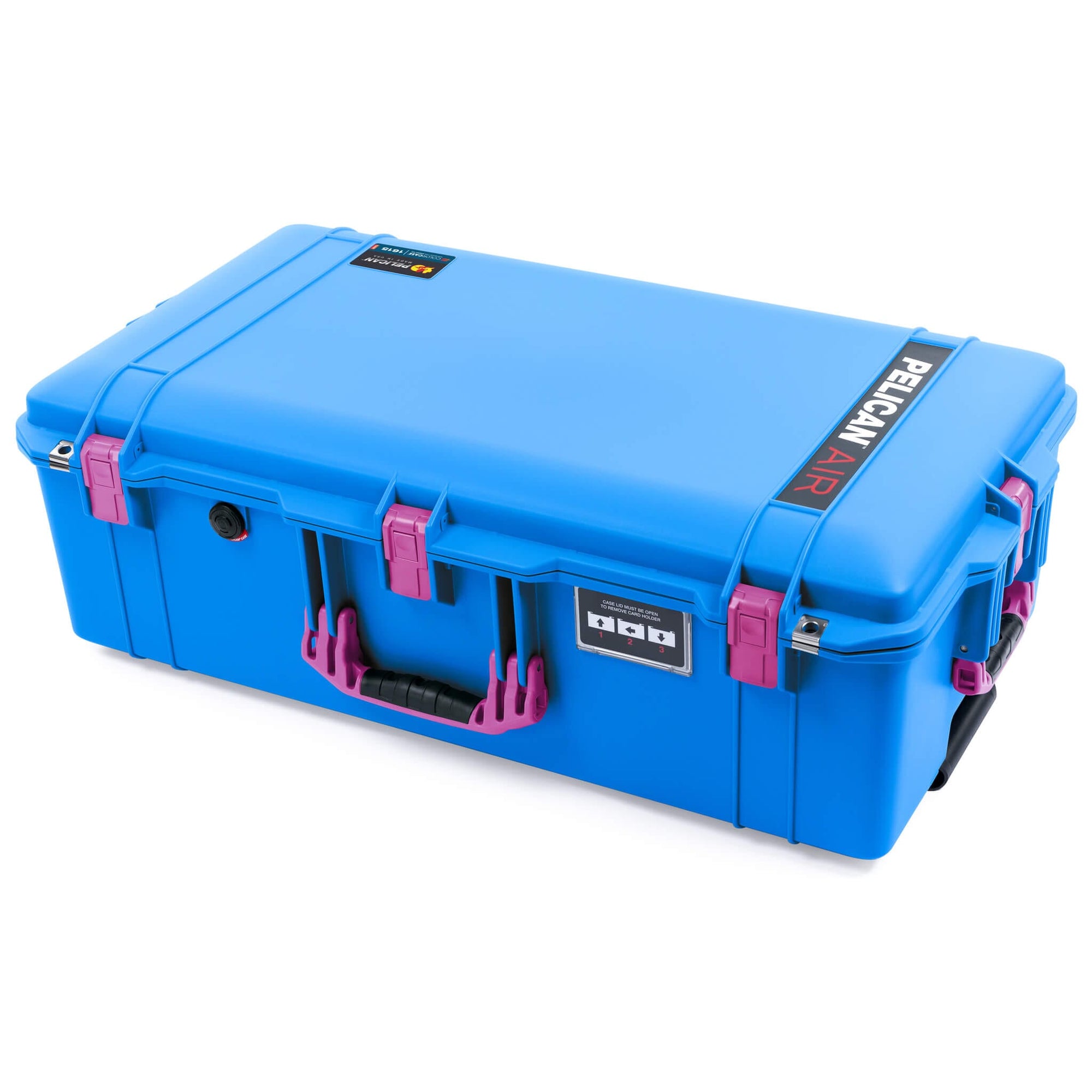 Pelican 1615 Air Case, Electric Blue with Magenta Handles & Latches ColorCase 