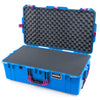 Pelican 1615 Air Case, Electric Blue with Magenta Handles & Latches Pick & Pluck Foam with Convoluted Lid Foam ColorCase 016150-0001-120-401