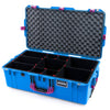 Pelican 1615 Air Case, Electric Blue with Magenta Handles & Latches TrekPak Divider System with Convoluted Lid Foam ColorCase 016150-0020-120-401