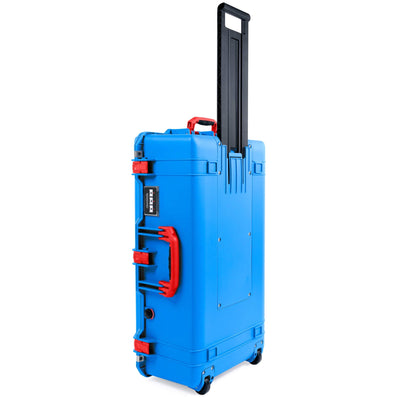 Pelican 1615 Air Case, Electric Blue with Red Handles & Latches ColorCase