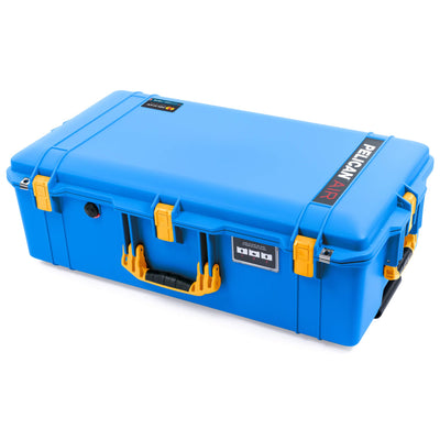 Pelican 1615 Air Case, Electric Blue with Yellow Handles & Latches ColorCase