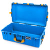 Pelican 1615 Air Case, Electric Blue with Yellow Handles, Latches & Trolley None (Case Only) ColorCase 016150-0000-120-590-591