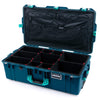 Pelican 1615 Air Case, Indigo with Teal Handles & Latches TrekPak Divider System with Combo-Pouch Lid Organizer ColorCase 016150-0320-500-591