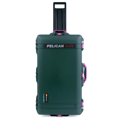 Pelican 1615 Air Case, Trekking Green with Magenta Handles, Latches & Trolley ColorCase