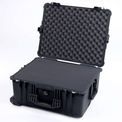 Pelican 1620 Case, Black (Push-Button Latches) Pick & Pluck Foam with Convoluted Lid Foam ColorCase 016200-0001-110-111