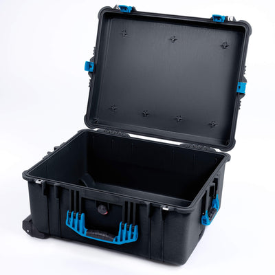 Pelican 1620 Case, Black with Blue Handles & Push-Button Latches None (Case Only) ColorCase 016200-0000-110-121