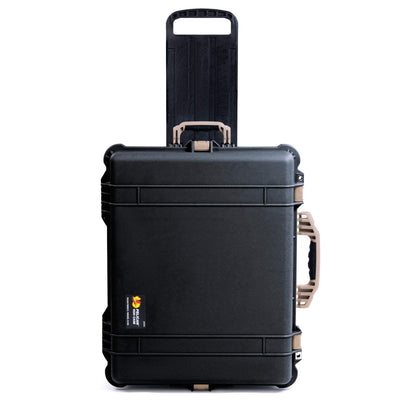 Pelican 1620 Case, Black with Desert Tan Handles & Push-Button Latches ColorCase