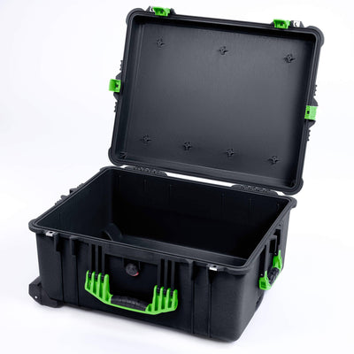 Pelican 1620 Case, Black with Lime Green Handles & Push-Button Latches None (Case Only) ColorCase 016200-0000-110-301