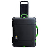 Pelican 1620 Case, Black with Lime Green Handles & Push-Button Latches ColorCase