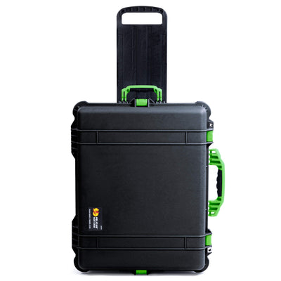 Pelican 1620 Case, Black with Lime Green Handles & Push-Button Latches ColorCase