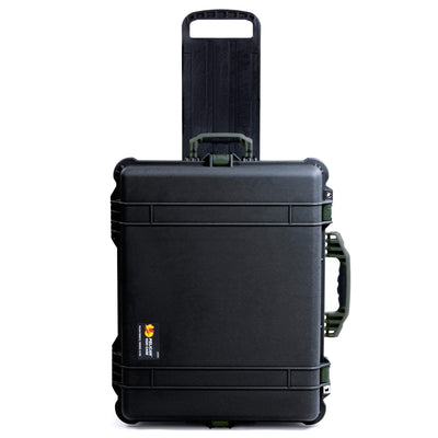 Pelican 1620 Case, Black with OD Green Handles & Push-Button Latches ColorCase