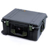 Pelican 1620 Case, Black with OD Green Handles & Push-Button Latches ColorCase