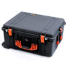 Pelican 1620 Case, Black with Orange Handles & Push-Button Latches ColorCase