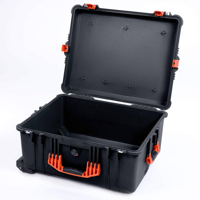 Pelican 1620 Case, Black with Orange Handles & Push-Button Latches None (Case Only) ColorCase 016200-0000-110-151