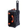 Pelican 1620 Case, Black with Orange Handles & Push-Button Latches ColorCase