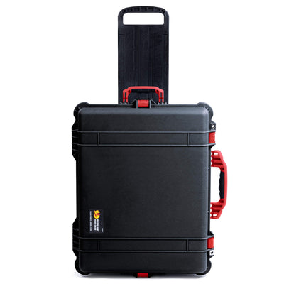 Pelican 1620 Case, Black with Red Handles & Push-Button Latches ColorCase