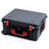 Pelican 1620 Case, Black with Red Handles & Push-Button Latches ColorCase