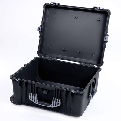 Pelican 1620 Case, Black with Silver Handles & Push-Button Latches None (Case Only) ColorCase 016200-0000-110-181