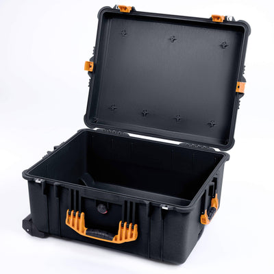 Pelican 1620 Case, Black with Yellow Handles & Push-Button Latches None (Case Only) ColorCase 016200-0000-110-241