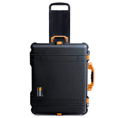 Pelican 1620 Case, Black with Yellow Handles & Push-Button Latches ColorCase