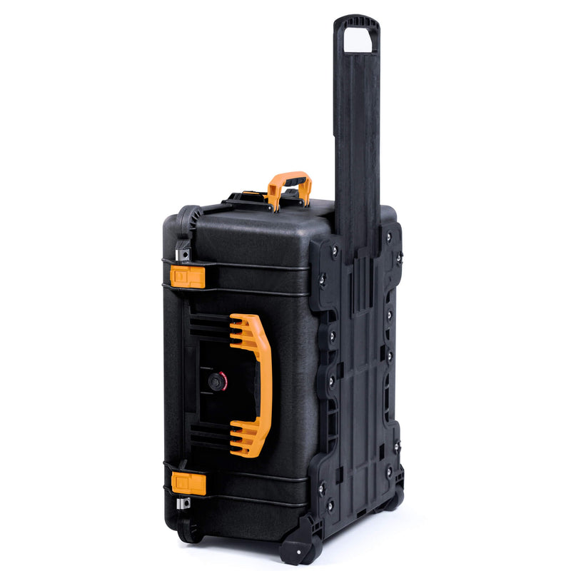 Pelican 1620 Case, Black with Yellow Handles & Push-Button Latches ColorCase 