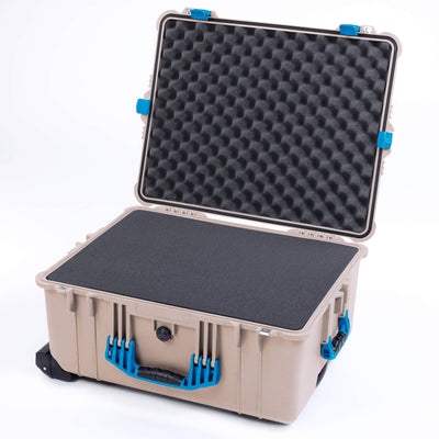 Pelican 1620 Case, Desert Tan with Blue Handles & Latches ColorCase